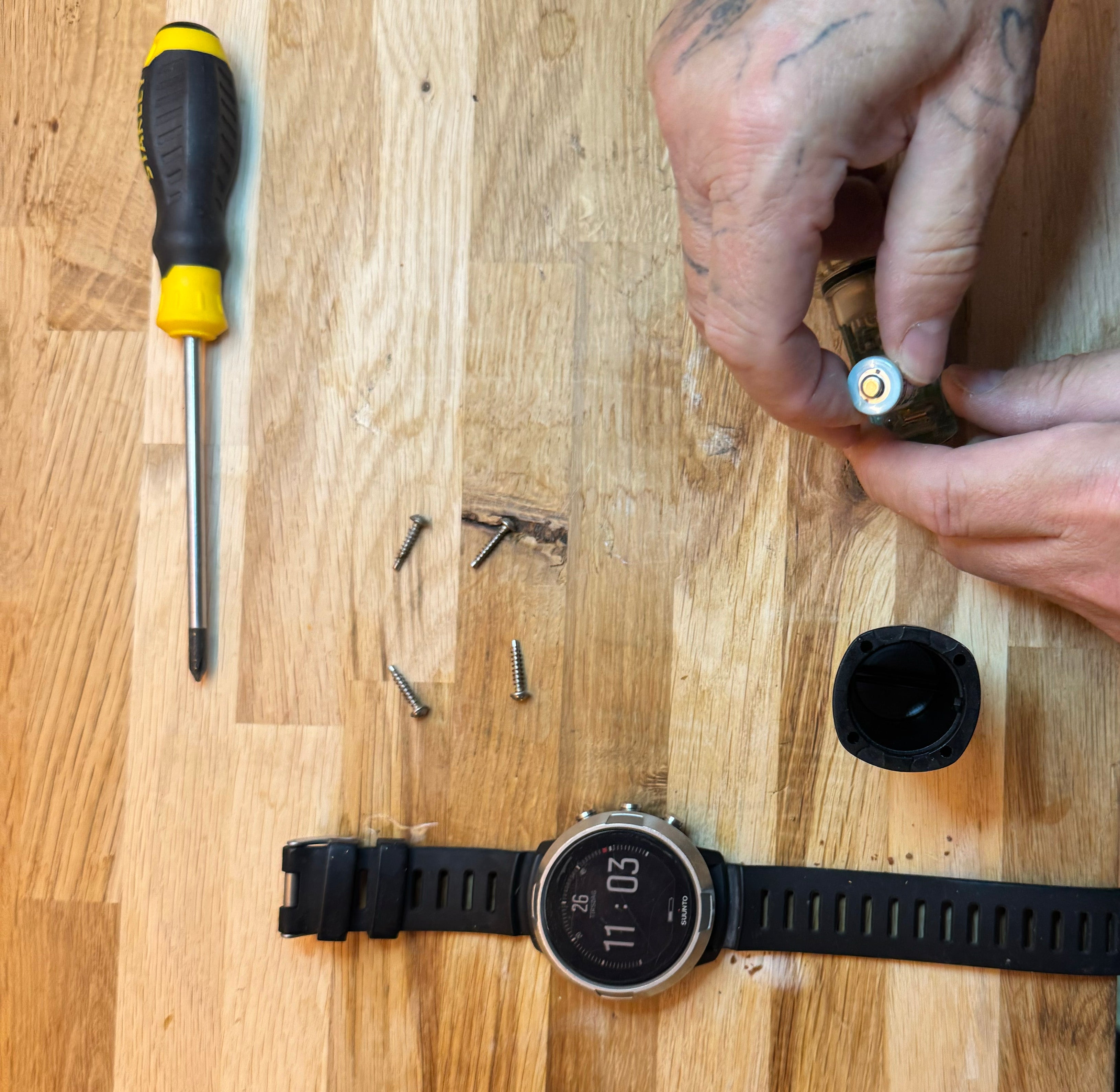 Batteriskift -  Suunto Dykkercomputer