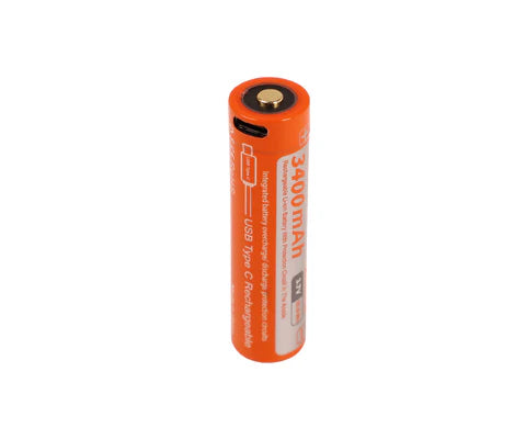 OrcaTorch - 18650 batteri m. USB-opladning