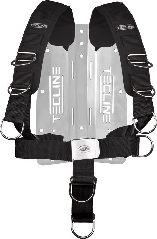Tecline - Bagplade Aluminium - Komfort harness