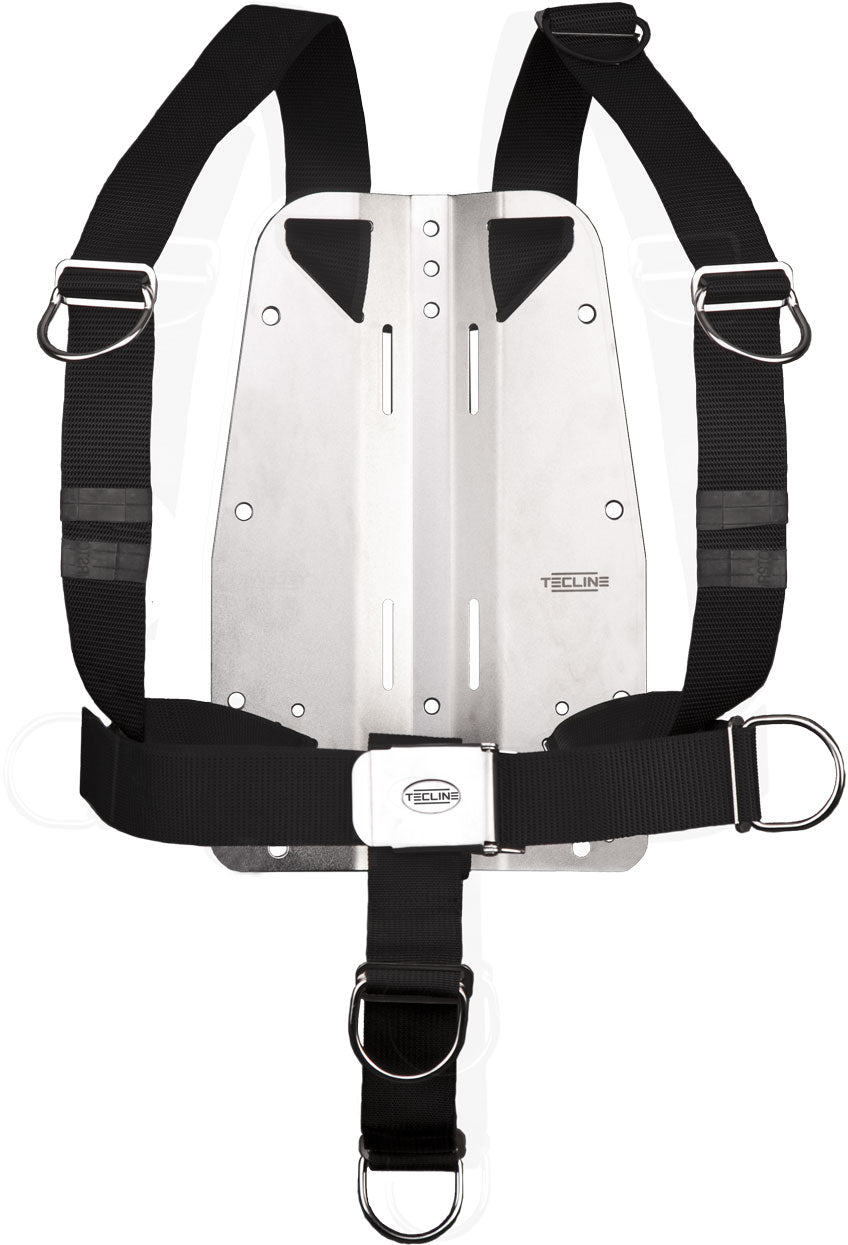 Tecline - Bagplade Rustfri stål 6mm - Justerbart Harness